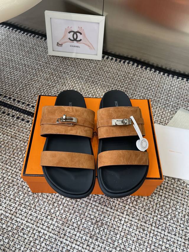 Men's 50 HErmes Spring/Summer New Couple Style, All Mixed Lambskin, 1:1 Authenti