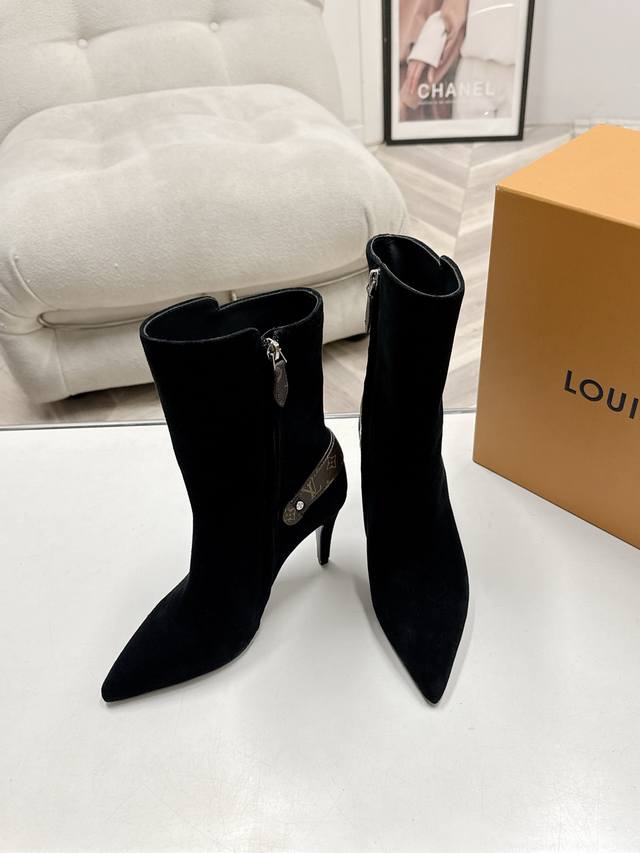 25Ss Early Autumn New Louis Vuitton Lv Legacy Ankle Boots Pointed Toe High Heele