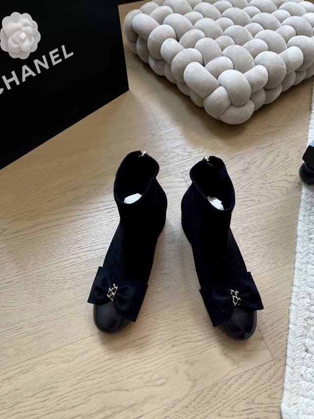 Chanel 25K New Chunky Heel Butterfly Ankle Boots - Top-Tier Version! Early Relea