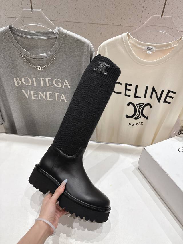 Celine's new autumn/winter knitted knee-high boots, Lisa's super popular retro A