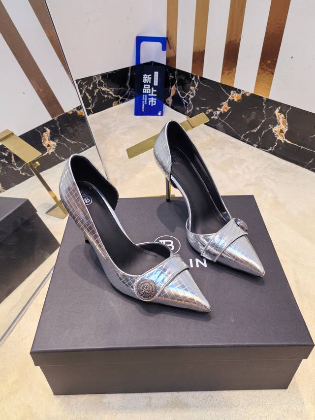 Factory direct, * Balmain 2026 Spring Newest Runway Fashion High-Heeled Shoes Ba