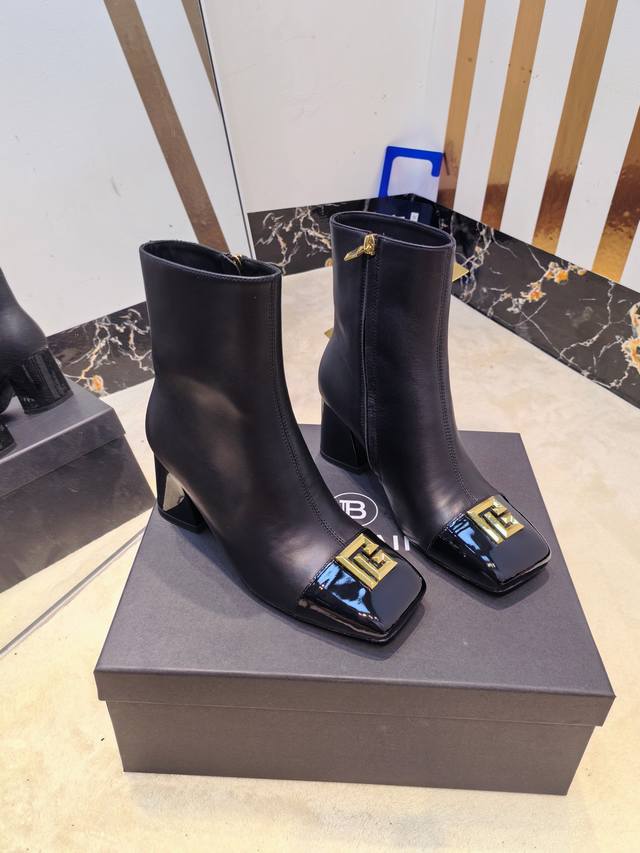 Factory direct, * Balmain 2026 Spring Newest Runway Fashion High-Heeled Ankle Bo