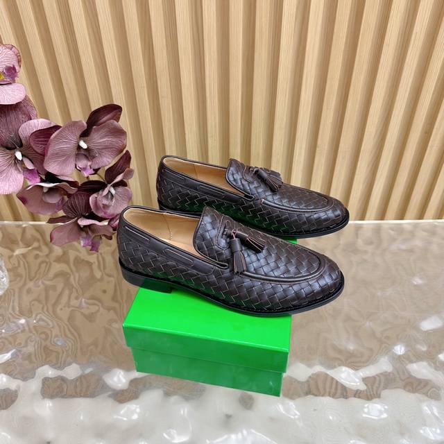 Bottega Venet* 2025 Spring/Summer Hot-Selling Couple's Daddy Loafer Shoes, 3mm L