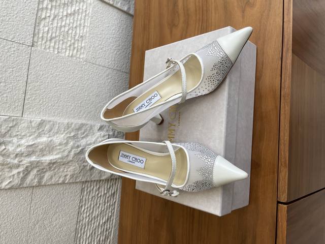 Top Version: 400 Jimmy Choo 2025 Autumn New Arrival Aren Pum Pearl Charm High He