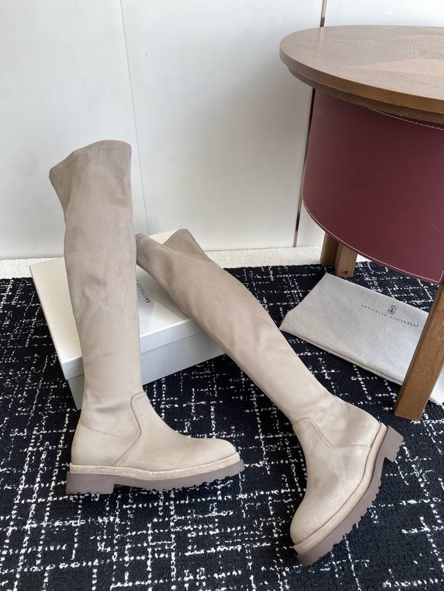 Top-quality replica Brunello Cucinelli Autumn/Winter BC Leather High-top Thick-s