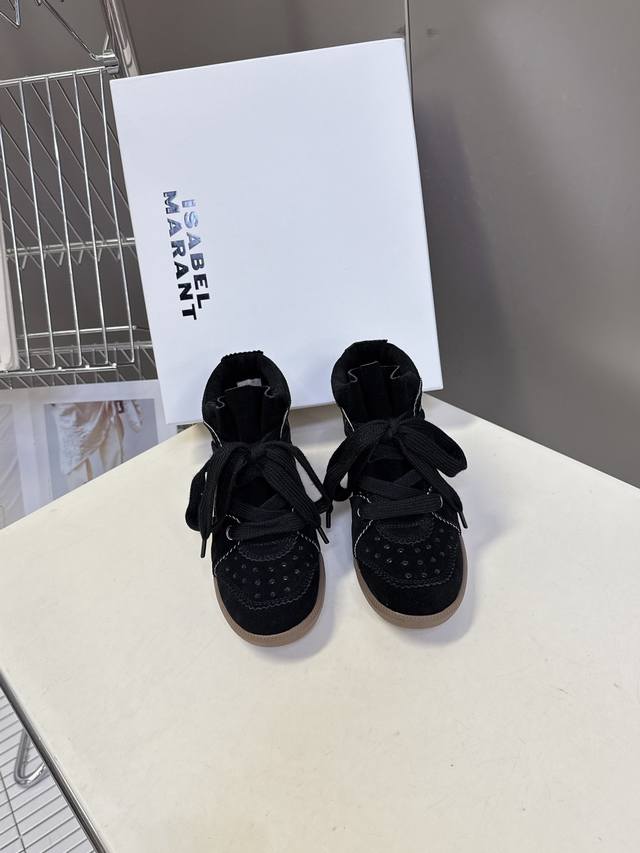 Top-tier version Isabel Marant Fall/Winter latest high-top sneakers Highly recom