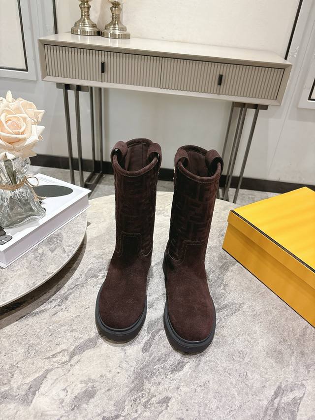 Mid-calf boots, Fendi's new autumn/winter long boots with monogram pattern are s