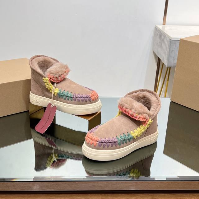 Top-tier Mou series available. Mou Autumn/Winter New Snow Boots, Thickened and W