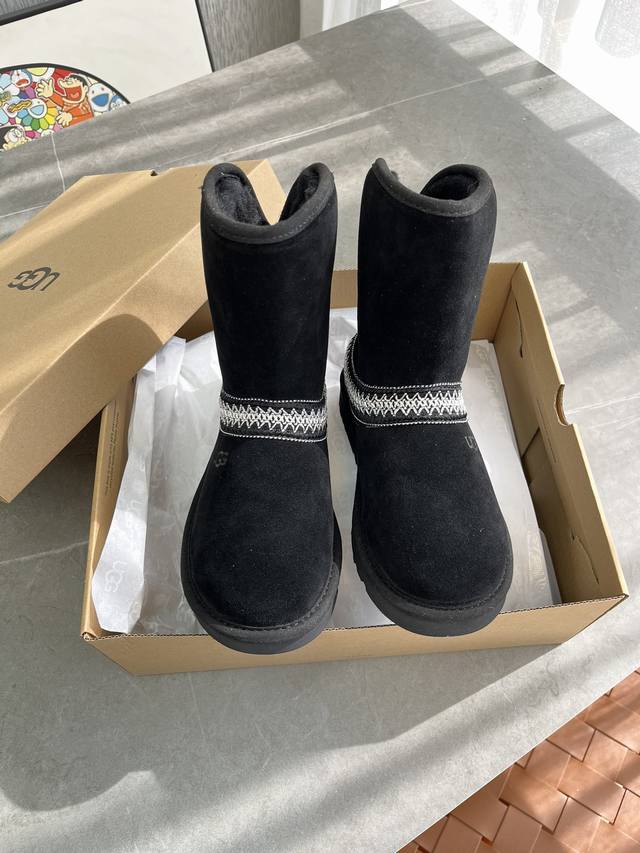 Black Factory Price P: Ugg Autumn/Winter New Classic Ankle Boots Crescent Series