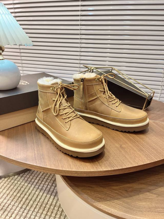 Ugg Men's Super Warm Martin Boots, Men's Snow Boots, Comfortable and Versatile,