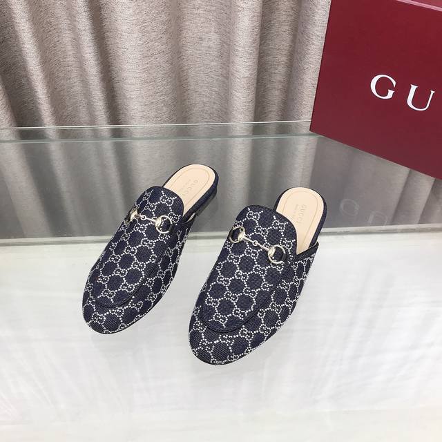 2025 Early Autumn New Gucci Jordaan Classic Series Latest Version Denim Rhinesto