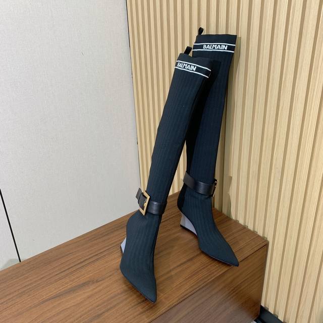 Balmai Knitted Stretch Boots! Overseas order of the original, 1:1 perfect replic