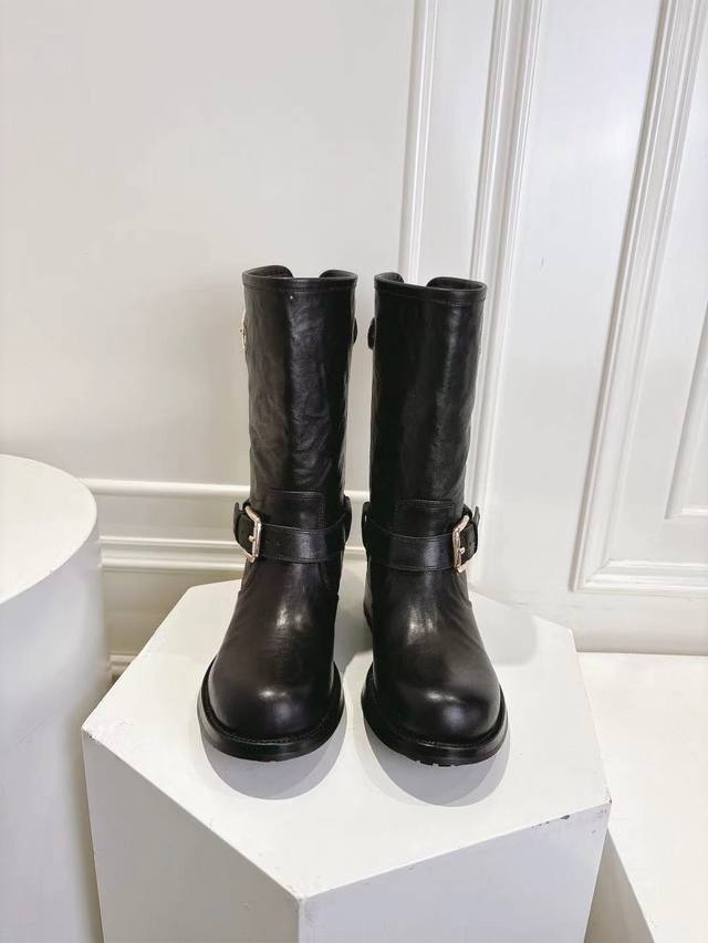 Dg10-inch round toe new boots, sizes 35-42, top-grain hand-scraped cowhide leath