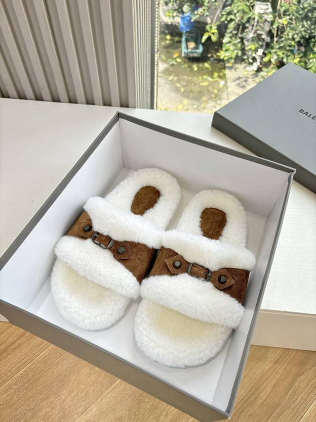 G021 Balenciaga 25Fw wool slippers/slippers (please look for high-quality replic