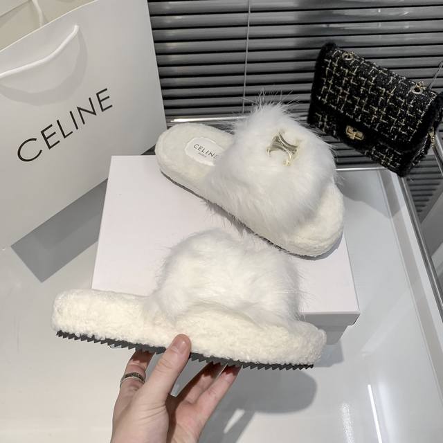 Celine's new wool slippers, featuring new buckles and the latest version updated