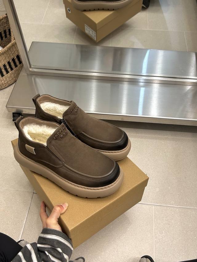 Seveugg upgraded zipper slip-on men's shoes 222524 Side zipper for easy on and o