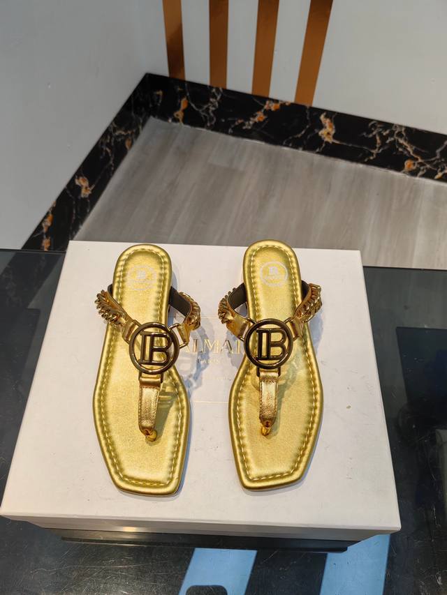 Factory direct, * Balmain Spring/Summer latest runway original metal buckle chai