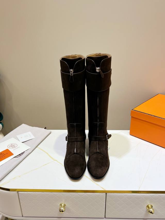 Factory Price: Top-tier version of Hermes classic long boots! Original developme