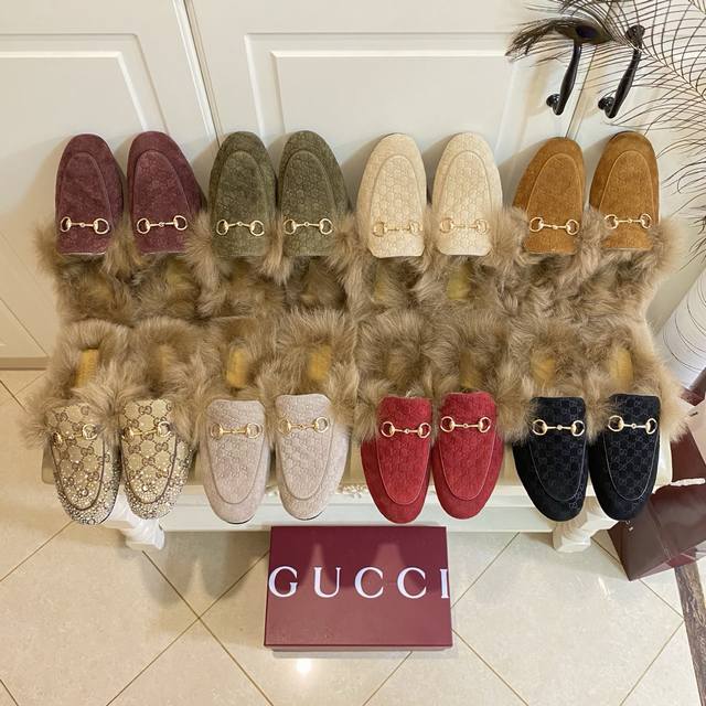 Factory direct price, PP suede, rhinestone finish, high-end Gucci new style, cow