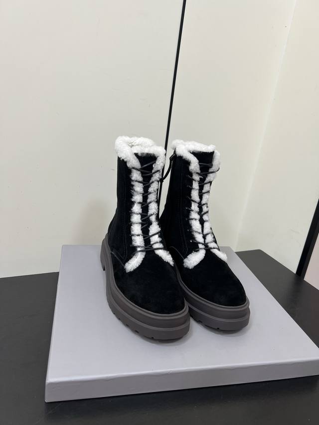 Brunello Cucinelli BC Autumn/Winter Platform Lace-up Martin Boots New Arrival! H