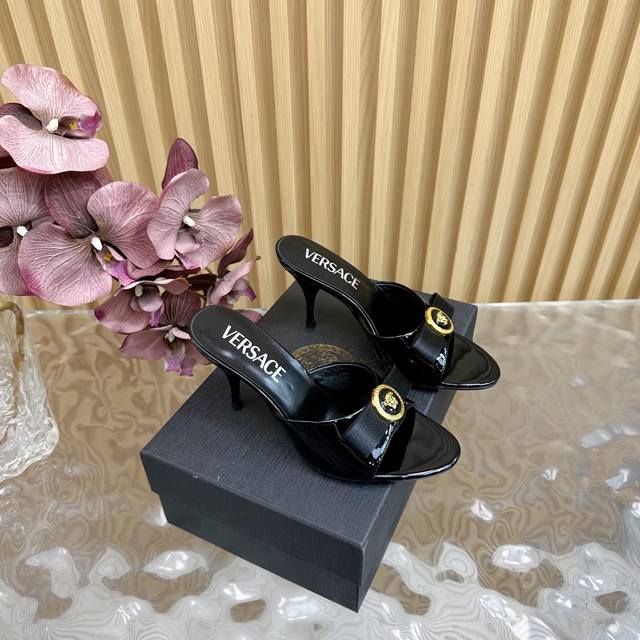 Versace 5 New Heeled Cartier Original Buckle High-Heeled Sandals/Slippers ______ Versace 5 New Heeled Cartier Original Buckle High-Heeled Sandals/Slippers ______