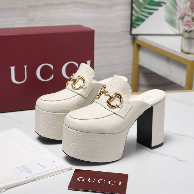 Top-quality Gucci 2025 Spring Collection New Waterproof Platform High -Heeled Ro