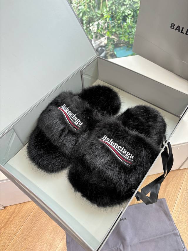 G301 Balenciaga 25Fw Fleece Slippers/Cotton Shoes (Please look for high-quality