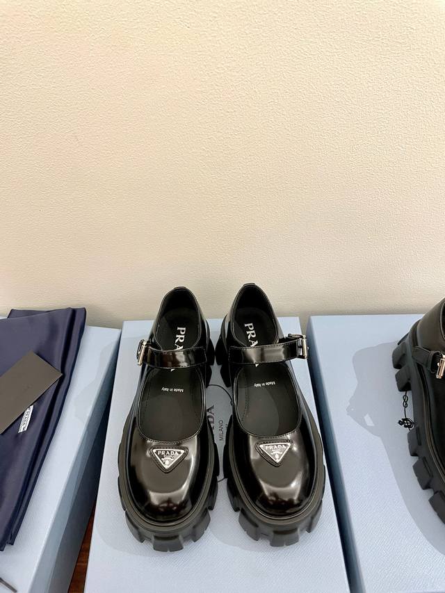 Prada Mary Jane Platform Shoes (New Model 25) - The iconic Monolithic design and