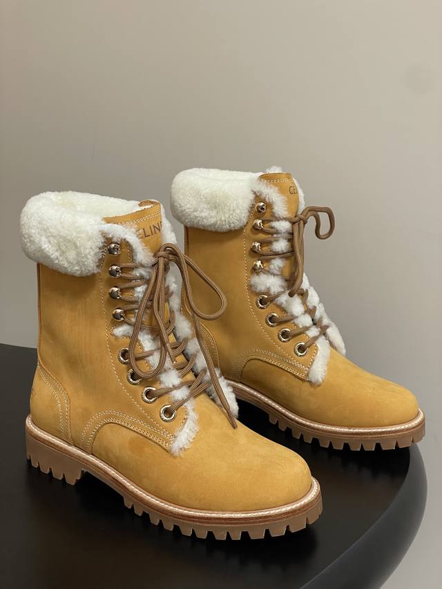 Men's Celine's latest retro lace-up couple loafers, platform casual shoes, Ddd.