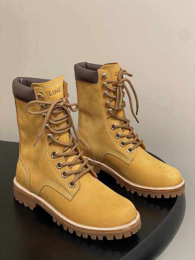 Women's & Men's Celine's latest retro lace-up couple loafers, platform casual sh