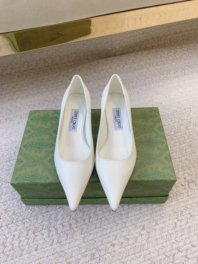 Jimmy Cho*Ss25 New Flat Pointed Toe Shoes Original Last Top Quality Material Upp