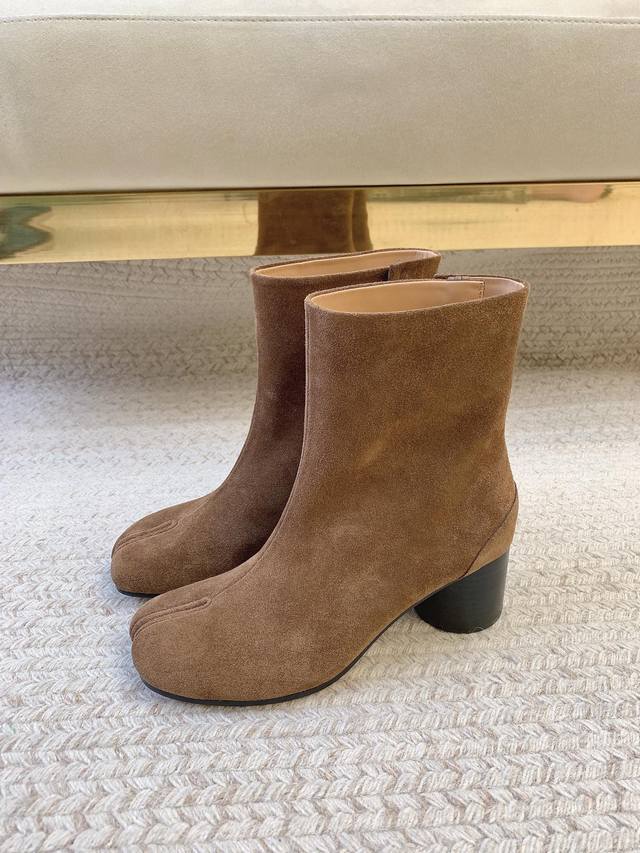 Maisonmargiel*Ss25 New Round Heel Split Toe Ankle Boots Original Last Top Qualit