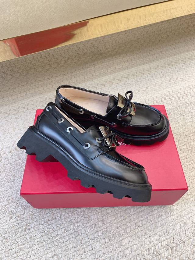 Roger Vivie*Ss25 New Bow-Tie Square Buckle Loafers Original Last Top Quality Mat