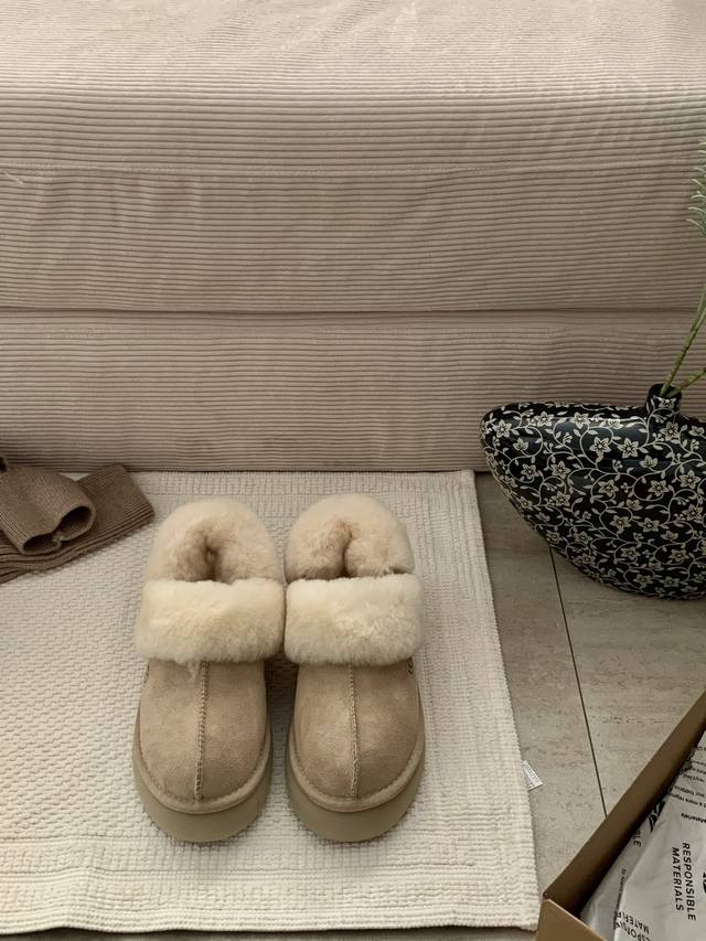 Ugg Three-Way Star Slippers Ins Hot Item Makes a Comeback. Cowhide and Wool Heel