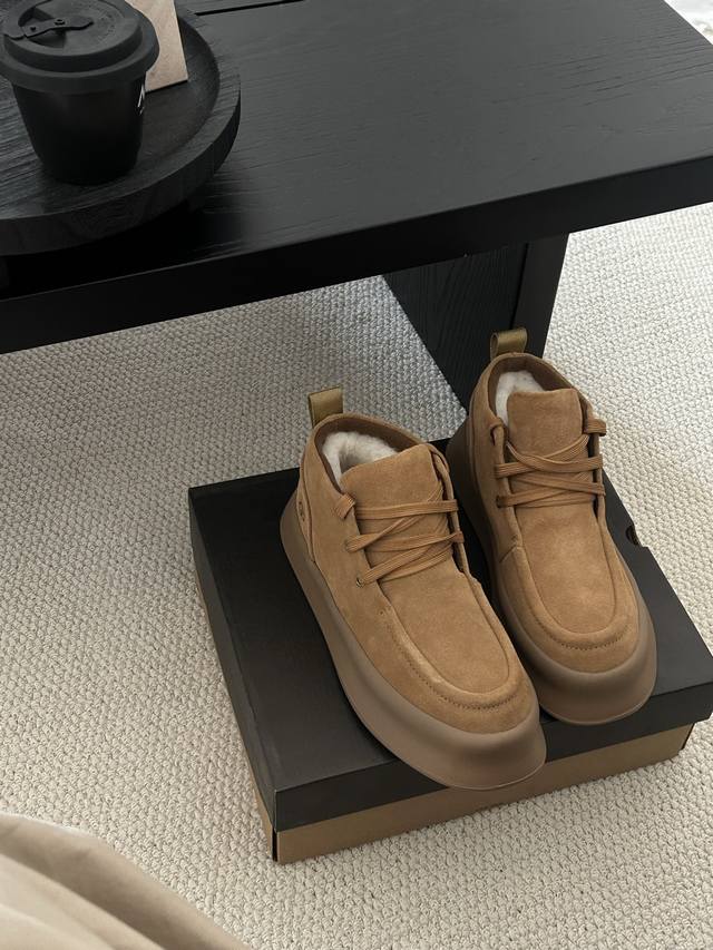 New Ugg winter retro Martin boots with fleece lining, made of suede cowhide with