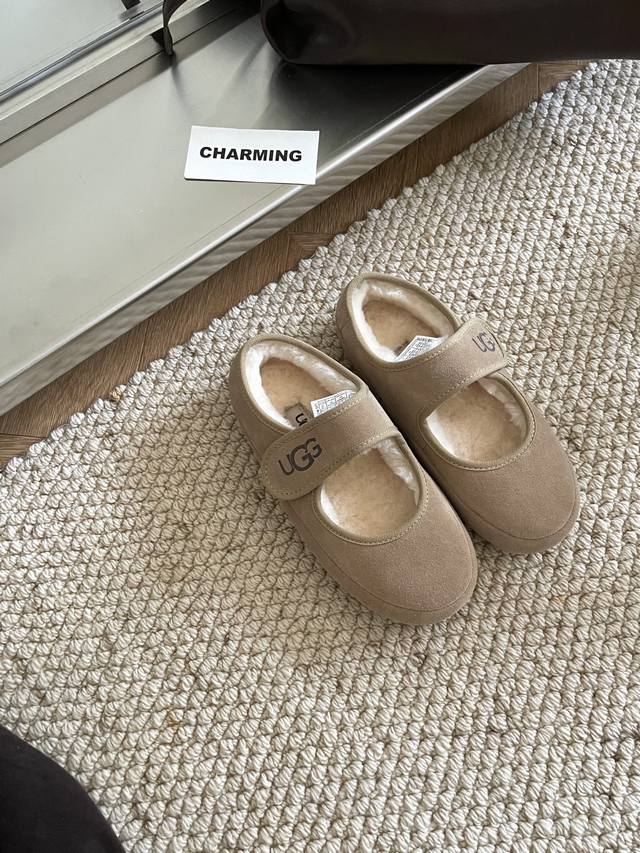 Wool Mary Jane Slip-on Flats Made with cow suede and Australian Merino wool Supe