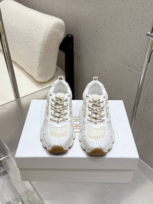 Top-tier 2025 latest two-color Dior Chrono casual sports shoes, running shoes, a