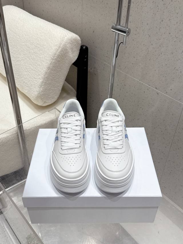 Platform Celine New White Sneakers Hot new colorway and style! Simple design and