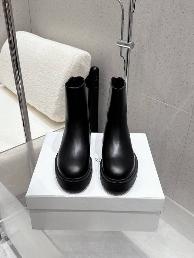 Top-tier version The Row 25Ss Autumn/Winter New Tr French Retro Chelsea Ankle Bo