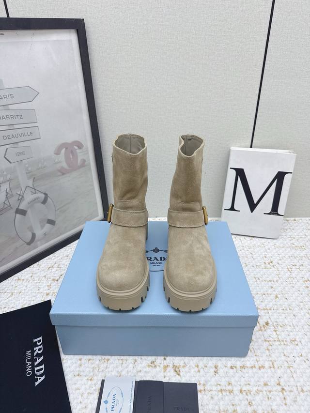 High-quality factory-made Prad 2026 Fall/Winter classic riding boots. These boot