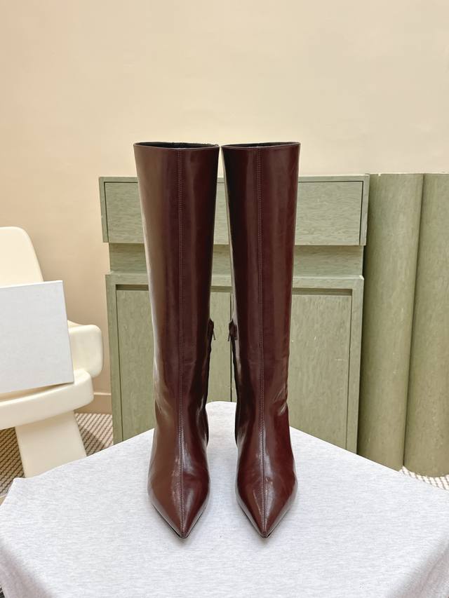 High-quality import | D0083 Khaite 25 Early Autumn New Retro Wedge Heel Long Boo