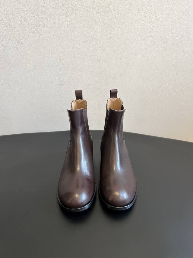 Dongguan-made The Ro* Chelsea Leather Ankle Boots. Featuring a classic Chelsea b