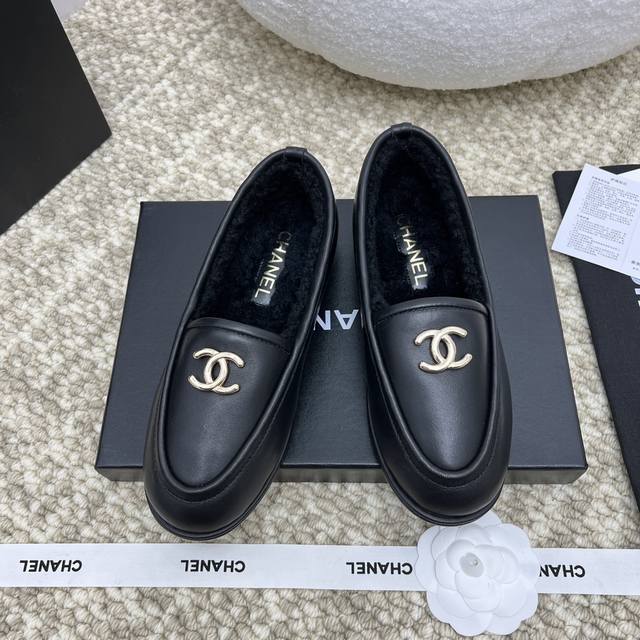 Top-tier factory version with airplane box. Chanel 24 Teddy Loafers with Lambswo