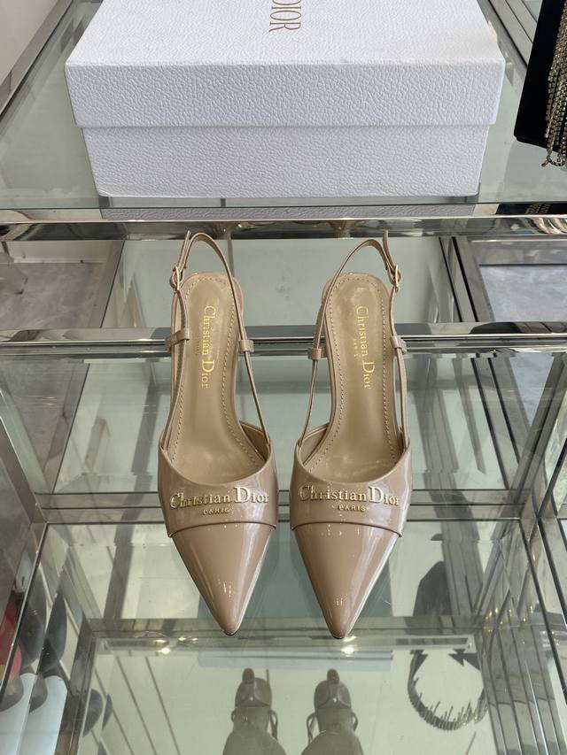 Dior 25Ss Spring/Summer New Dior Pointed-Toe High-Heeled Slingback Sandals This