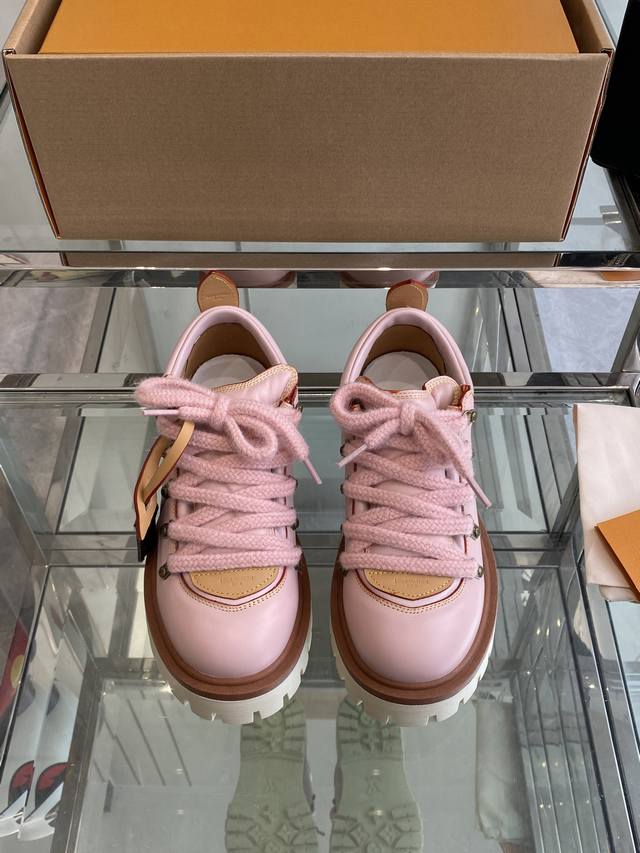 Louis Vuiteeon Lace-up Platform Loafers, Latest Couple Derby Shoes This platform