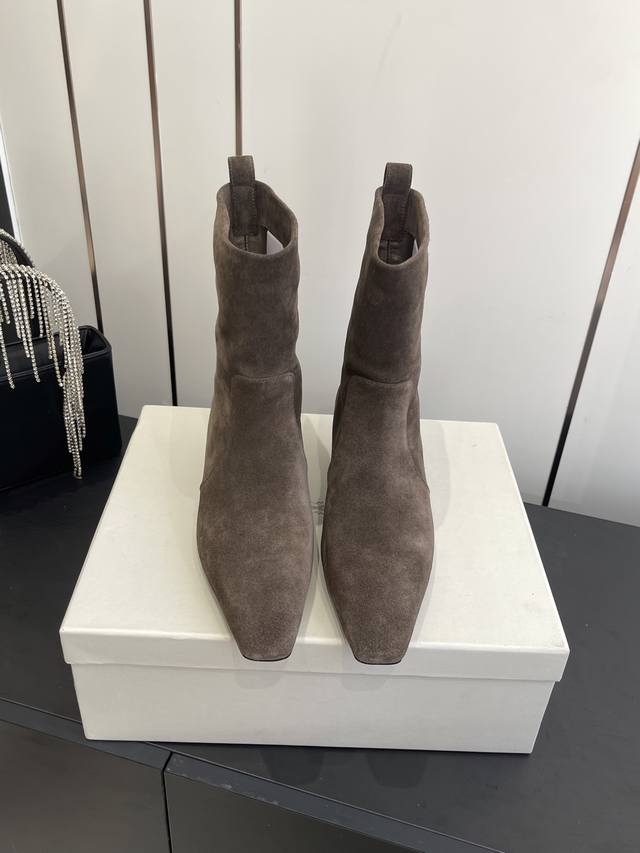 Suede Brunello Cucineli Ss 25 New Arrival ~ Autumn/Winter New Square Toe Chelsea