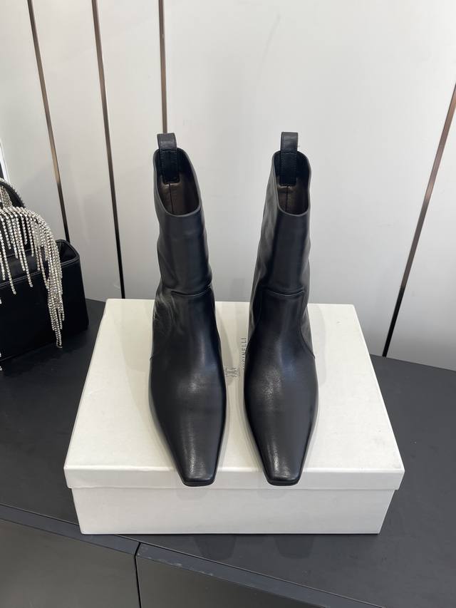 Brunello Cucineli Leather Ss 25 New Arrival ~ Autumn/Winter New Square Toe Chels