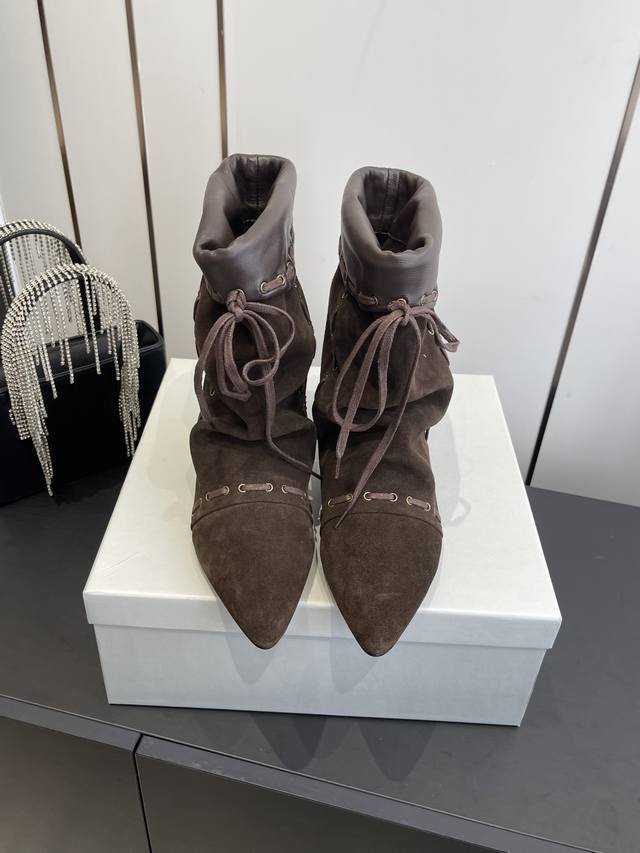 Unfolio Niche Brand Autumn/Winter New Retro Stacked Knee-High Boots Stacked Ankl