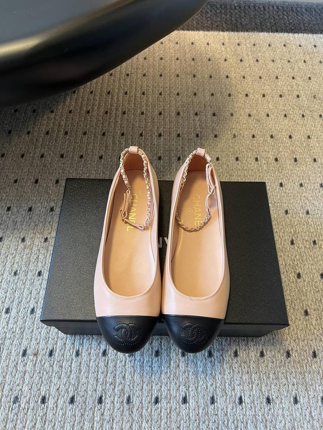 Chanel* 25Ss New Chain Mary Jane Shoes Original 1:1 Cut Chanel's Timeless Classi