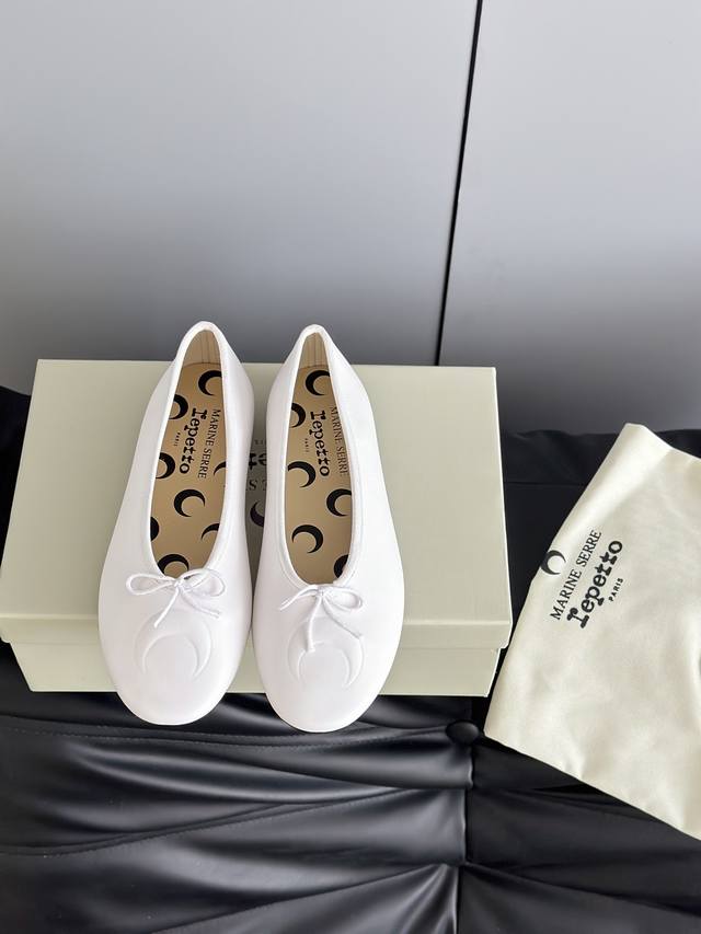 Repetto x Marine Serre Crescent Moon Ballet Flats Unique and beautiful moon logo